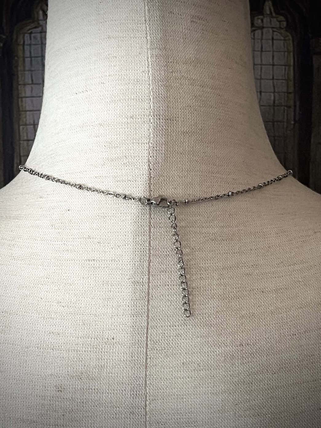 A Historically Inspired Florence Duomo Tower Pendant Necklace with a Silver colored chain - stainless steel jewelry.