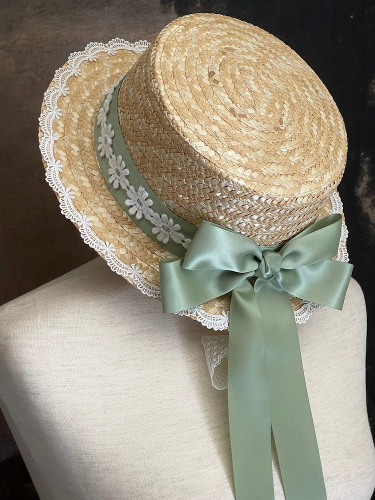 Victorian top boater hat