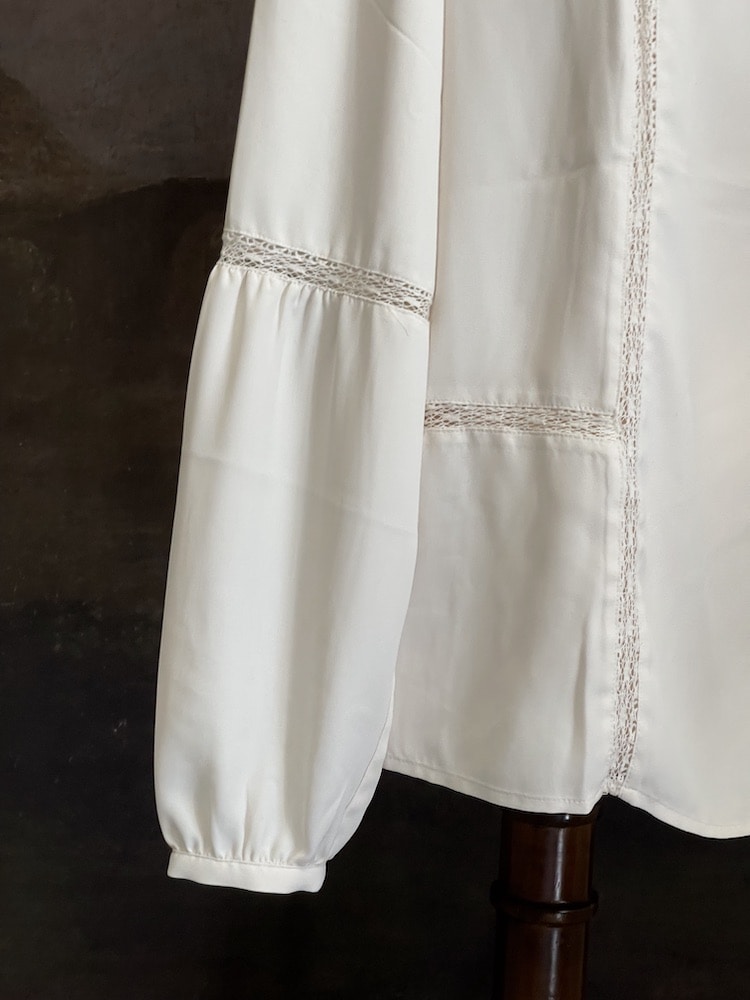 ivory dress blouse After-Party Collection Vintage Silk Blouse Dress