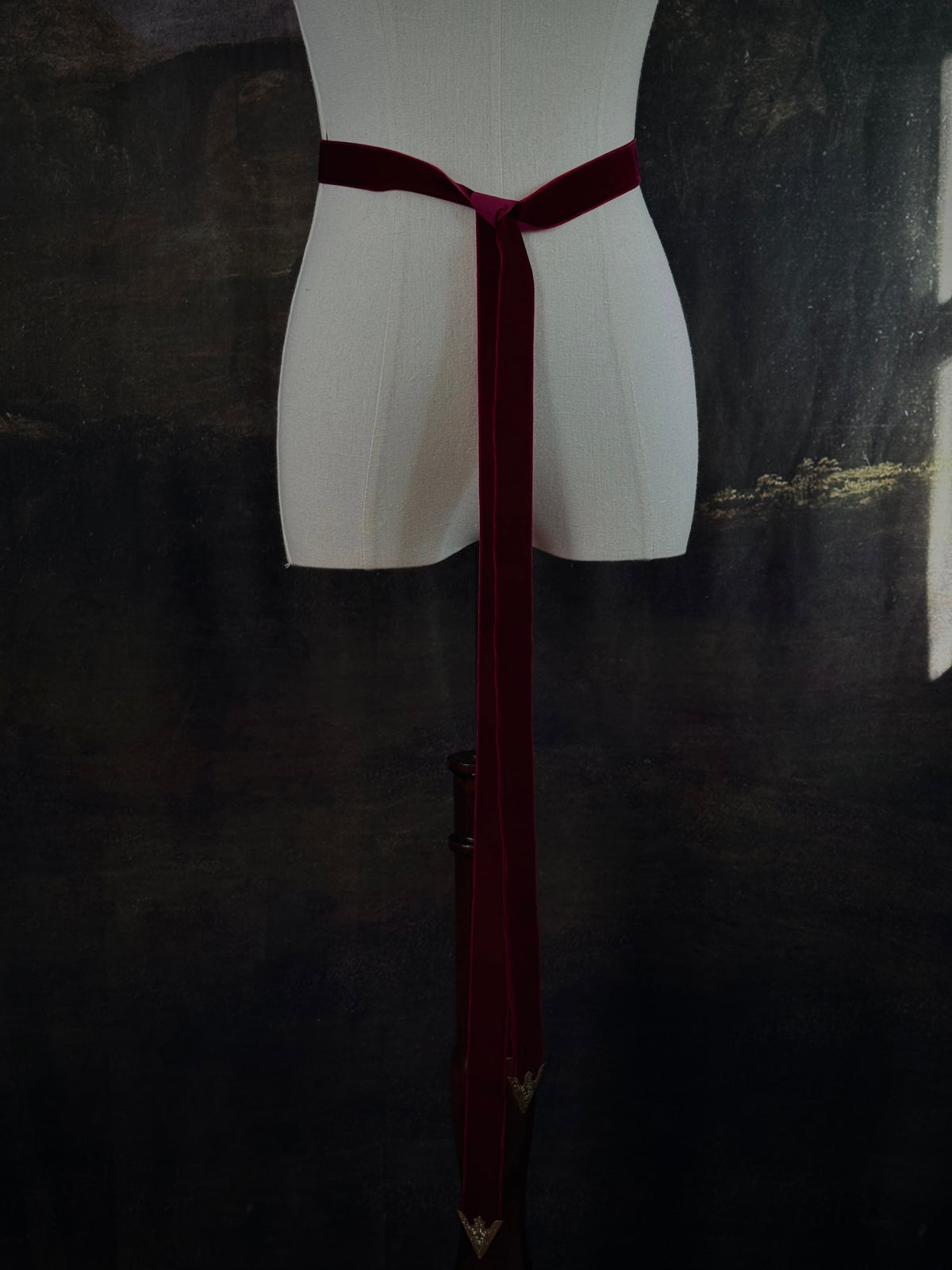 The Wine Red Velvet Medieval Belt | Handmade