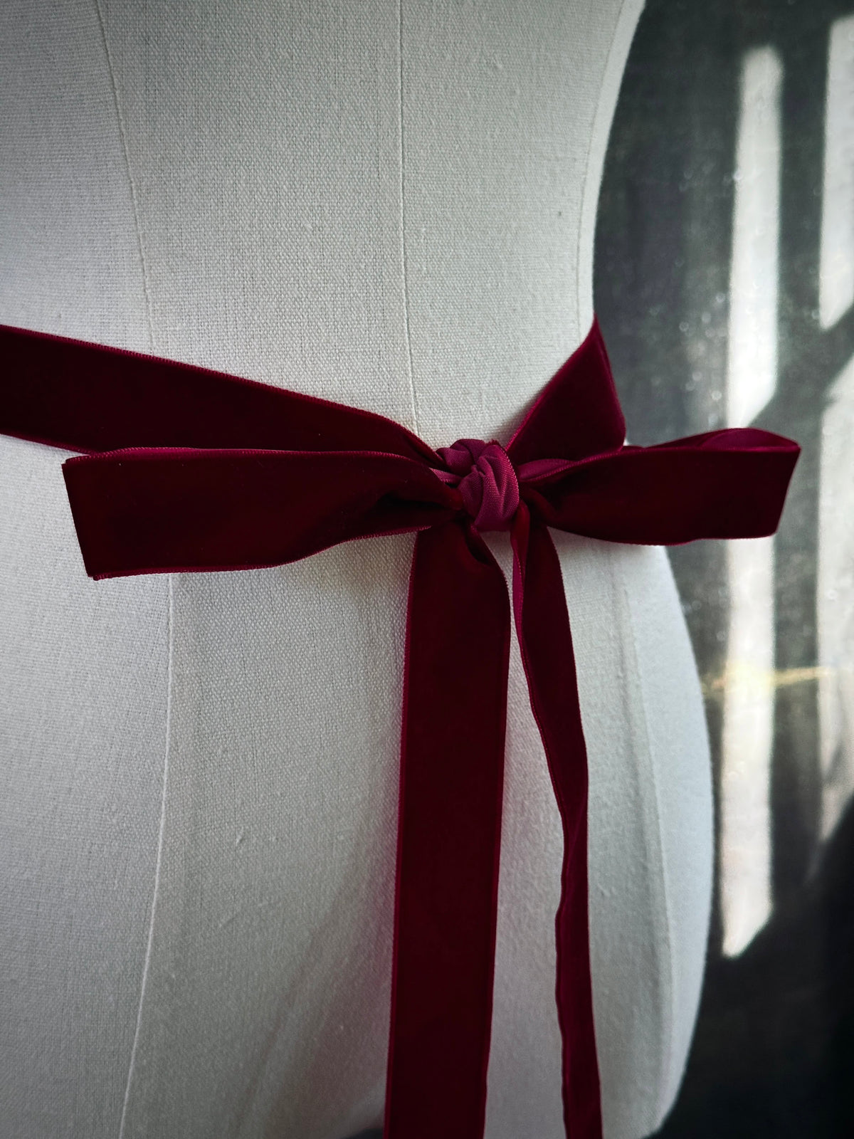 The Wine Red Velvet Medieval Belt | Handmade