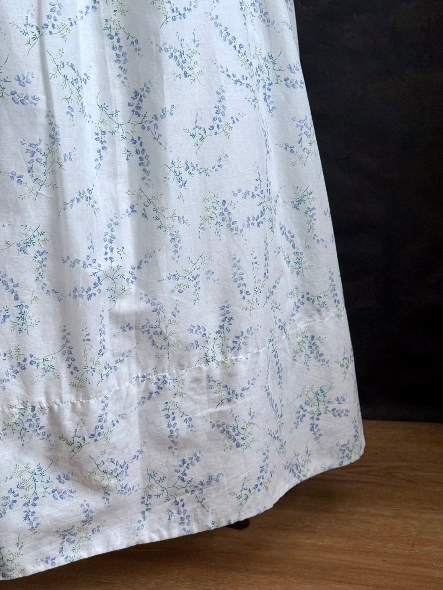 wildflower floral printed cotton up close